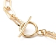 Love Flat Round Charm Layered Necklace for Teen Girl Women NJEW-TA00011-5
