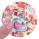50Pcs Valentine's Day Theme PVC Cartoon Stickers PW-WG84874-01-3