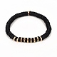 Bracelets élastiques faits à la main de perles heishi en pâte polymère BJEW-JB05303-05-1