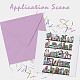GLOBLELAND Bookshelf Clear Stamps Books Daily Life Silicone Clear Stamp Seals for Cards Making DIY Scrapbooking Photo Journal Album Decoration DIY-WH0167-56-768-3