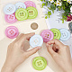 CRASPIRE 30Pcs 3 Colors Buttons Plastic Flat Round Large Resin Craft Flatback Button Mixed 4 Holes Waterproof for Crochet Knitting Arts Projects Hand Made Gifts Sorting DIY BUTT-CP0001-02-4