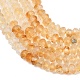 Нити из нагретых натуральных цитриновых бусин&nbsp;G-B175-A05-2x4mm-5