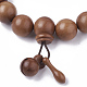 Wood Mala Bead Bracelets BJEW-S140-05A-2