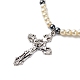 Jésus croix alliage pendentif colliers pour femmes hommes NJEW-JN03990-2