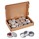 PandaHall Elite 30Pcs Round Aluminium Tin Cans CON-PH0002-86-1