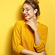 Anattasoul 2 ペア 2 色合金太陽笑顔のダングルイヤリングプラスチックパールビーズ  女性用ロングドロップピアス  ミックスカラー  62.5mm  ピン：0.5mm  1ペア/カラー EJEW-AN0001-82-4