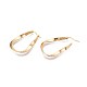 Серьги-кольца из латуни с аркой EJEW-T047-108G-3