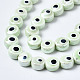Brins de perles en céramique de porcelaine faites à la main PORC-T006-04R-3
