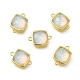 Synthetic Opal Connector Charms G-P487-01G-1