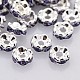 Brass Rhinestone Spacer Beads RB-A014-L6mm-18S-NF-1