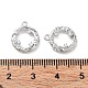 Brass Micro Pave Clear Cubic Zirconia Charms KK-F871-36P-3