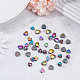SUPERFINDINGS 40Pcs 4 Style Rainbow Color Alloy Beads Plating Heart Beads Love Heart Spacer Beads for DIY Bracelet Necklace Crafts Jewelry Hole: 1.2~1.6mm FIND-FH0004-34-4
