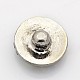 Flat Round Antique Silver Zinc Alloy Grade A Rhinestone Jewelry Snap Buttons SNAP-O020-06C-NR-2