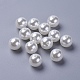 ABS Plastic Imitation Pearl Round Beads MACR-F033-8mm-24-2