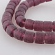 Frosted Lampwork Column Beads Strands LAMP-O004-10x12mm-C03-1