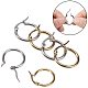 PandaHall Elite about 12 Pairs 2 Colors 20mm 304 Stainless Steel Round Hoop Earrings for Women DIY Earring Making STAS-PH0019-03-4