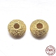 Real 18K Gold Plated Saucer 925 Sterling Silver Stradust Spacer Beads STER-M101-11-4mm-1