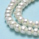 Fili di perle di perle d'acqua dolce coltivate naturali PEAR-A005-03A-01-4