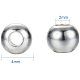 Pandahall Elite ca. 50 Stück Gestellbeschichtung und Vakuumbeschichtung Messing runde Perlenabstandshalter KK-PH0004-13S-RS-2