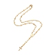 Colliers chapelet perles en 304 acier inoxydable NJEW-E133-02G-1