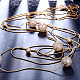 Trendy Zinc Alloy Plastic Pearl Beaded Four Layered Necklaces NJEW-BB14998-5