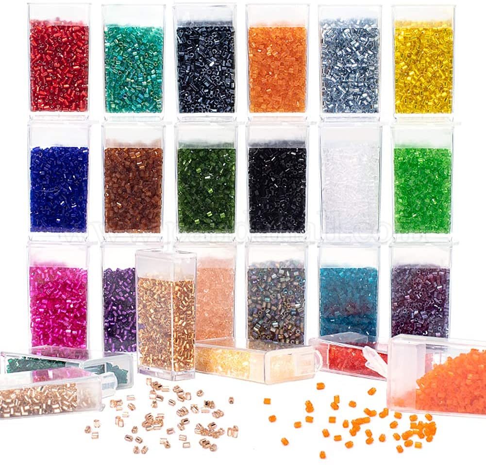 Shop Pandahall 24 Color Tube Glass Seed Beads For Jewelry Making 