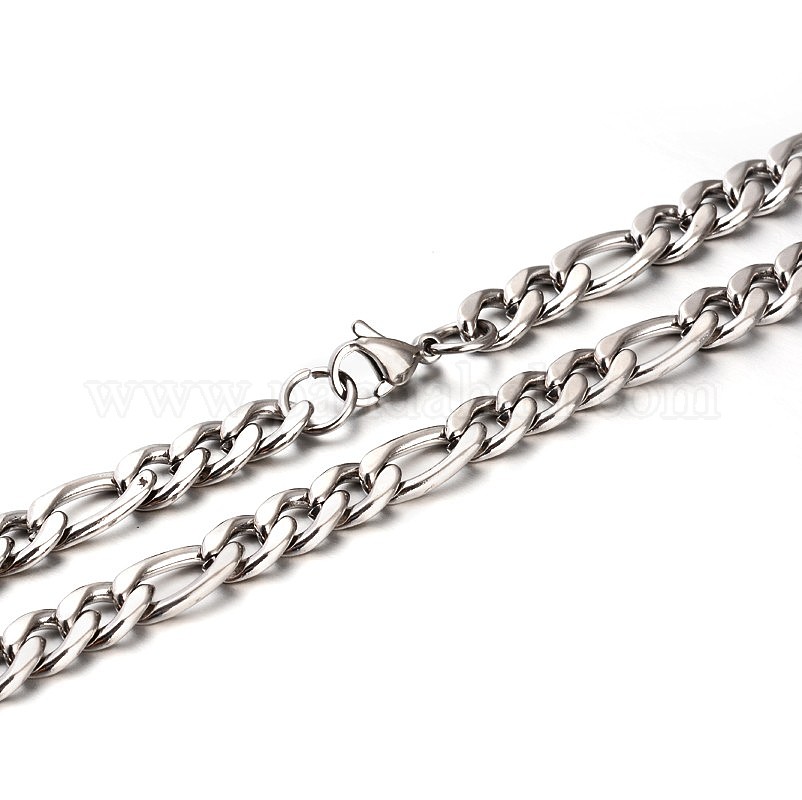 Wholesale Tarnish Resistant 304 Stainless Steel Figaro Chains Necklaces
