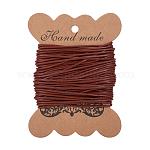 Cowhide Leather Cord, Leather Jewelry Cord, Jewelry DIY Making Material, Round, Dyed, Saddle Brown, 1.5mm