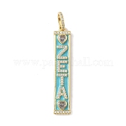 Латунные микро проложить кубического циркония подвески KK-L239-037G