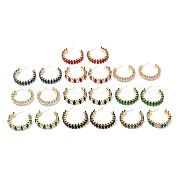 Круглые серьги-гвоздики с кубическим цирконием EJEW-Q770-02G