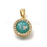 Латунные микро проложить кубического циркония подвески KK-K398-27G-02