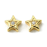 Латунные микро проложить кубического циркония бусы FIND-Z035-17G