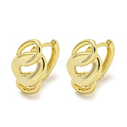 Серьги-кольца из латуни в форме цепочки EJEW-L211-009C-G
