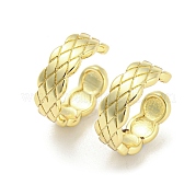 Латунные серьги-каффы с ромбами EJEW-I300-05G