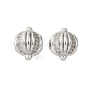 Латунные микро проложить кубического циркония бусы KK-D356-10P