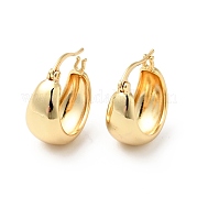 Серьги-кольца из толстой трубки из латуни для женщин EJEW-G311-03G