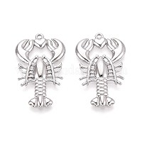 Лобстер из нержавеющей стали 304 с подвесками в виде сердца&nbsp;STAS-T067-26P