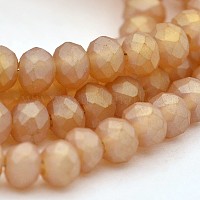 Полная радужная граненая нить стеклянных бусин рондель&nbsp;EGLA-J054-3x2mm-FR01