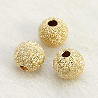 Yellow Gold Filled Beads, 1/20 14K Gold Filled, Round, Real Gold Filled,  5mm, Hole: 1.4mm