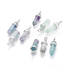 Natural Fluorite Double Terminated Pointed Pendants X-G-F295-05I
