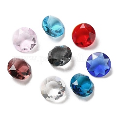 Similistein Cabochons Glas Strass, facettiert, Raute , Mischfarbe, 8x4~4.5 mm