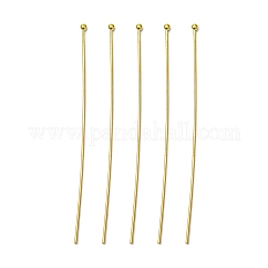 Messing Kugelkopfbolzen, cadmiumfrei und bleifrei, golden, Größe: ca. 0.7 mm dick (21 Gauge), 60 mm lang, Kopf: 1.8 mm