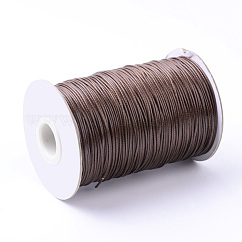 Cordes en polyester ciré coréen, brun coco, 1.5mm, environ 200yards/rouleau (600pied/rouleau)