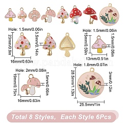 Подвески из сплава эмали 48шт 8 стиля ENAM-SC0003-76