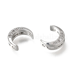 Laiton micro pavé de perles de zircone cubique claires&nbsp;LS-CU-CBAC809-01P