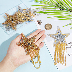 6 шт. 6-х стилистические стразы из смолы горячей фиксации (клей-расплав на обратной стороне) DIY-PH0006-99