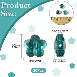 20шт прозрачные гальванические стеклянные бусины&nbsp;GLAA-YW0005-11A