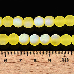 Perles de verre dépoli transparent&nbsp;LS-GLAA-T032-T8mm-MBB12
