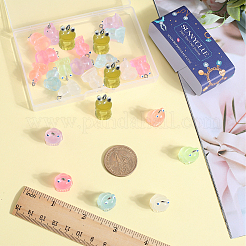 28шт 7 цвета светящиеся полупрозрачные подвески из смолы&nbsp;RESI-SC0002-88