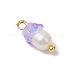 Цветочные акриловые подвески&nbsp;PALLOY-JF03588-10